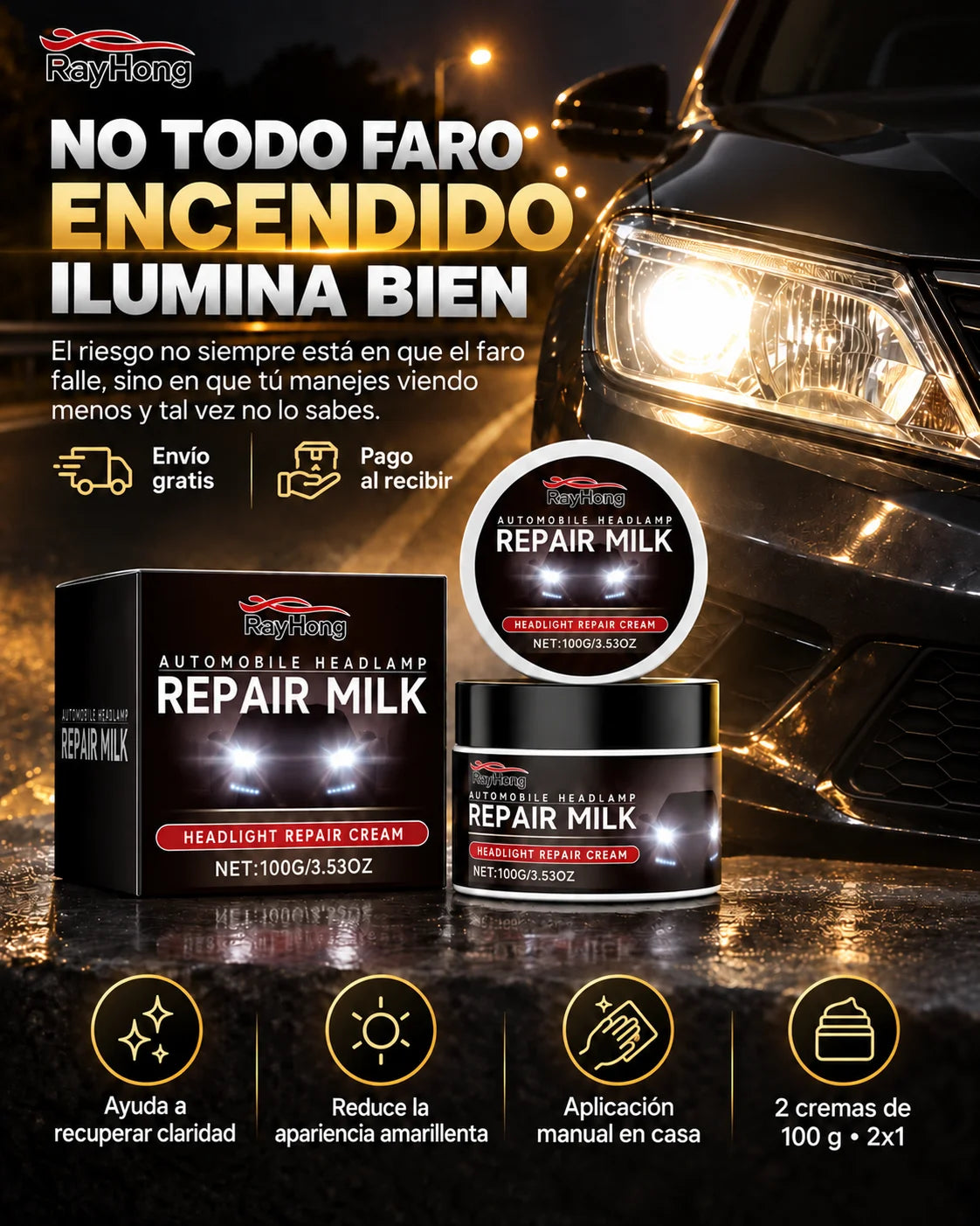 Crema Restauradora De faros